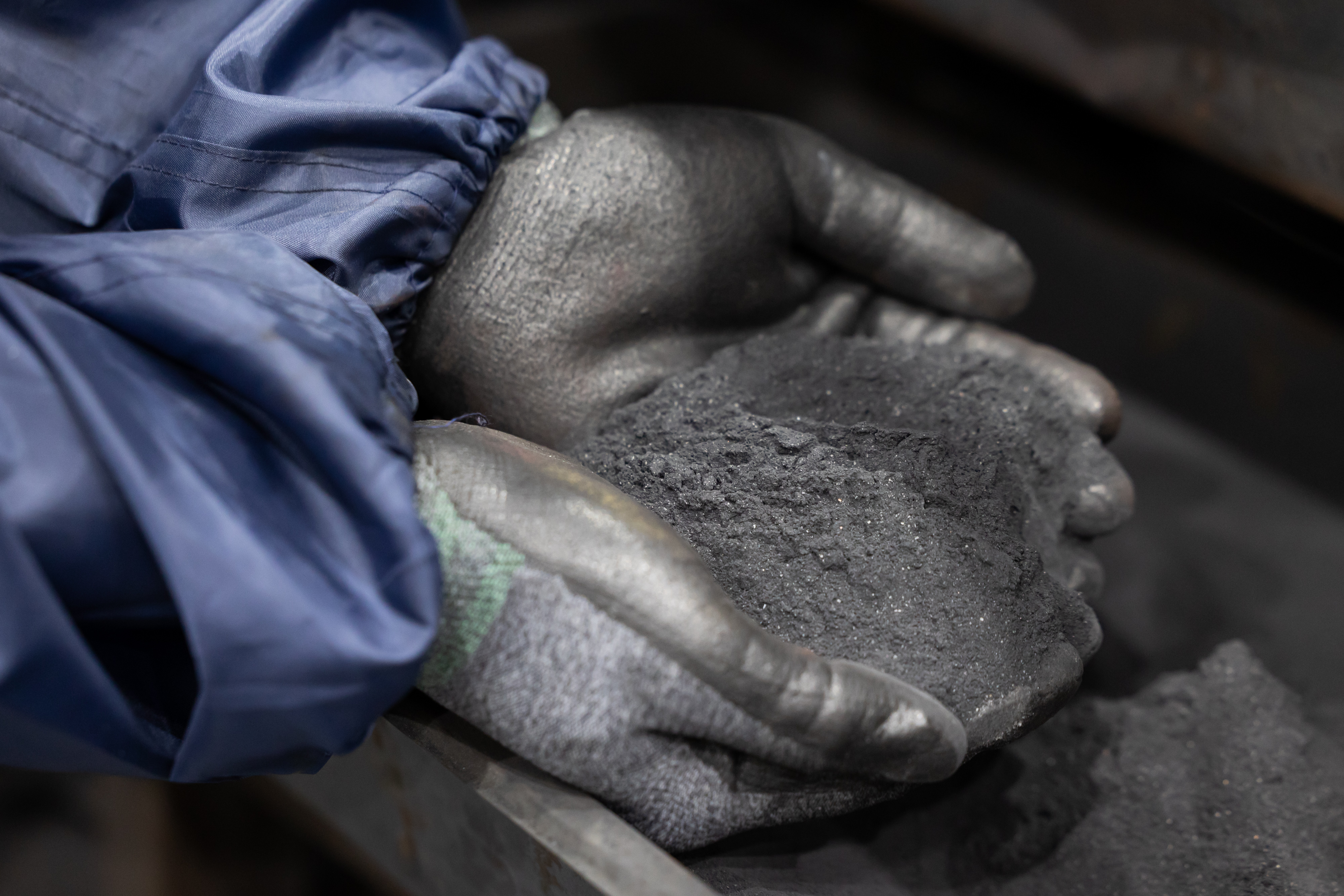 Powder From A Vehicle Battery